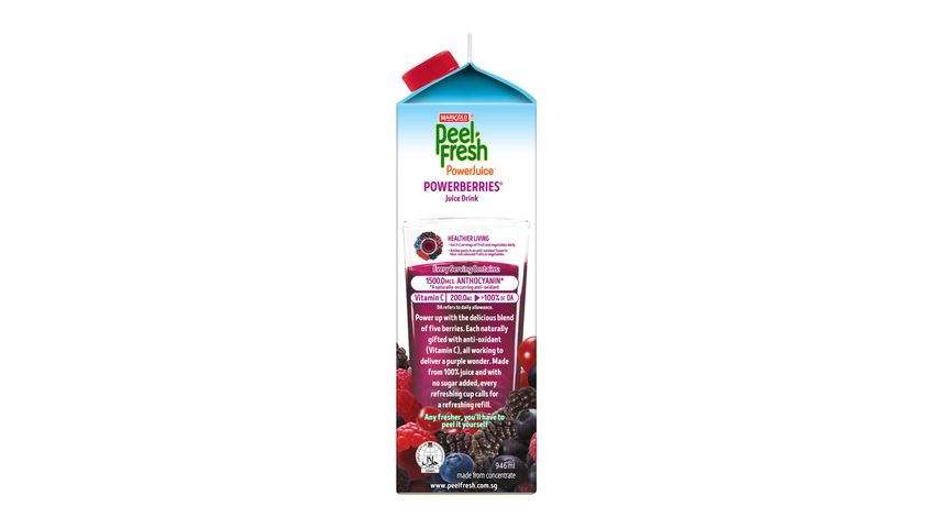 Marigold Peel Fresh Powerjuice No Sugar Added Juice Drink - Powerberries 946ml