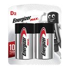 Energizer Max Alkaline D Batteries 2pcs