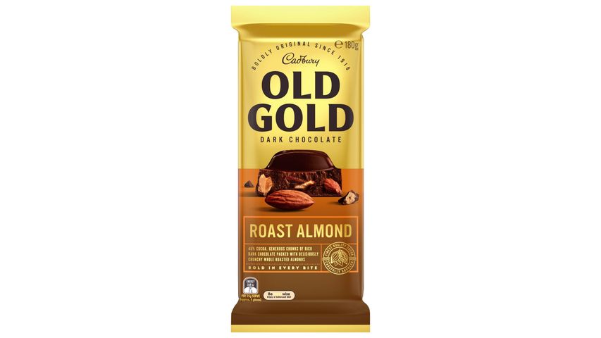 Cadbury Old Gold Roast Almond Chocolate Bar 180g