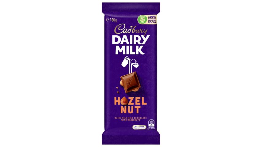Cadbury Dairy Milk Hazelnut Chocolate Block 180g