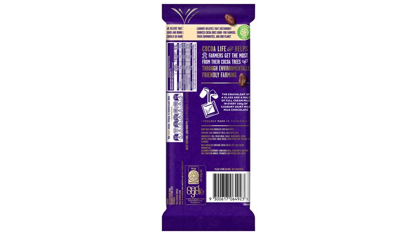 Cadbury Dairy Milk Hazelnut Chocolate Block 180g