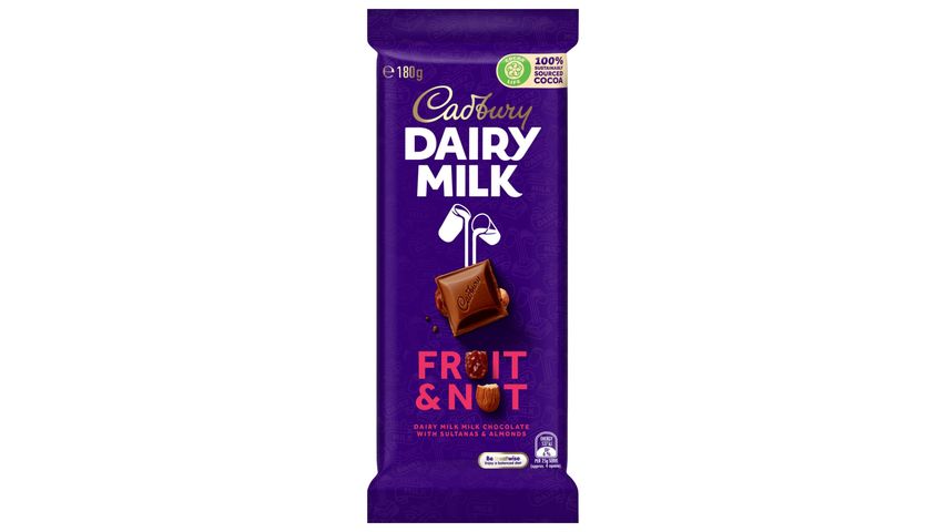 Cadbury Dairy Milk Fruit & Nut Chocolate Block 180g