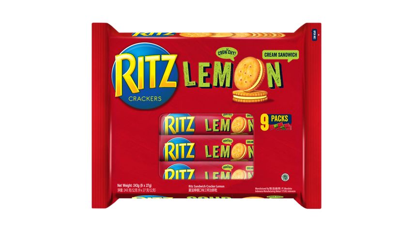 Ritz Lemon Cream Sandwich Biscuits Multipack 243g