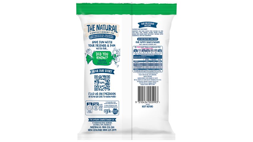 The Natural Confectionery Co. Sour Chews Gummy Candy 180g