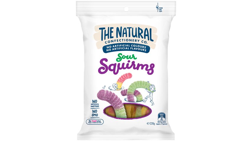 The Natural Confectionery Co. Sour Squirms Gummy Candy 220g
