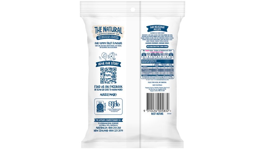 The Natural Confectionery Co. Sour Squirms Gummy Candy 220g