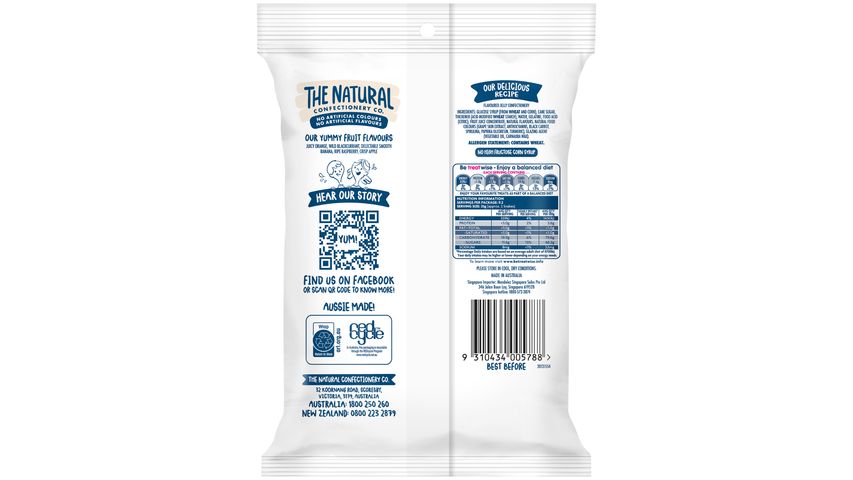 The Natural Confectionery Co. Snakes Gummy Candy 230g