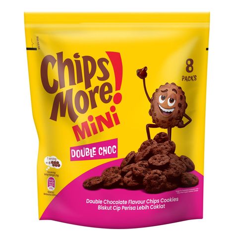Chipsmore Mini Double Chocolate Cookies Biscuits Multipack(8 X 24g