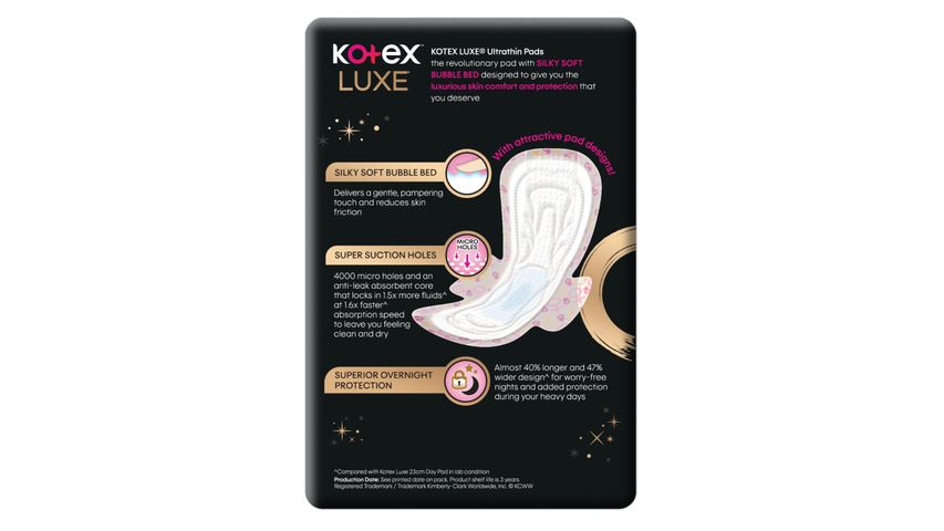 Kotex Luxe Ultrathin Day Wing Sanitary Pads 23cm 16s