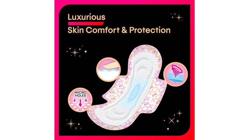 Kotex Luxe Ultrathin Night Wing Sanitary Pads 28cm 14s