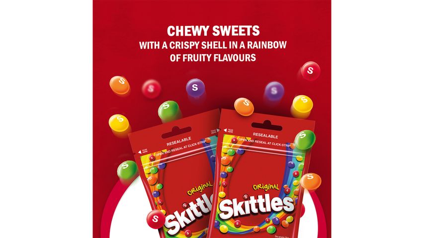 Skittles Original Candy Resealable Pack 45g