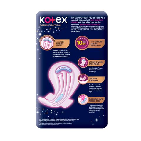 Kotex Soft & Smooth Slim Overnight Wing Sanitary Pads 32cm 18s