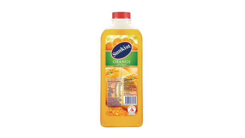 Sunkist No Sugar Added Orange Juice Drink 1.89L