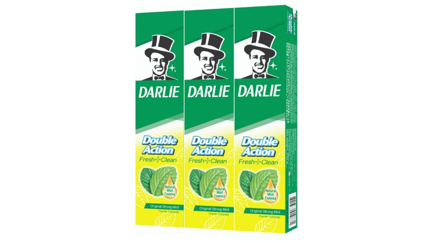 Darlie Double Action Toothpaste - Original Strong Mint 250g x 3