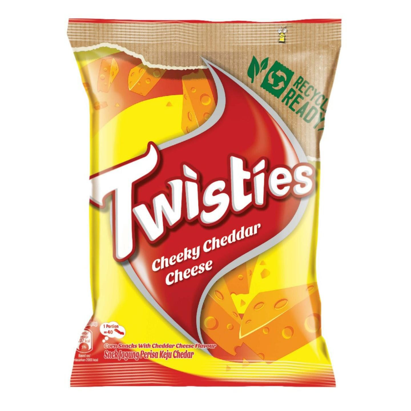 Order Twisties Cheeky Cheddar Cheese Flavoured Corn Snack 60g from