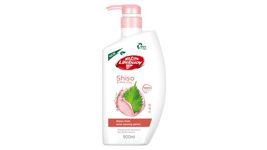 Lifebuoy Antibacterial Body Wash - Shiso & Pink Clay 900ml