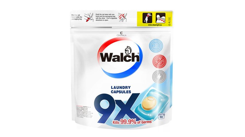 Walch Anti-Bacterial Laundry Capsules Refill Pack 60pcs