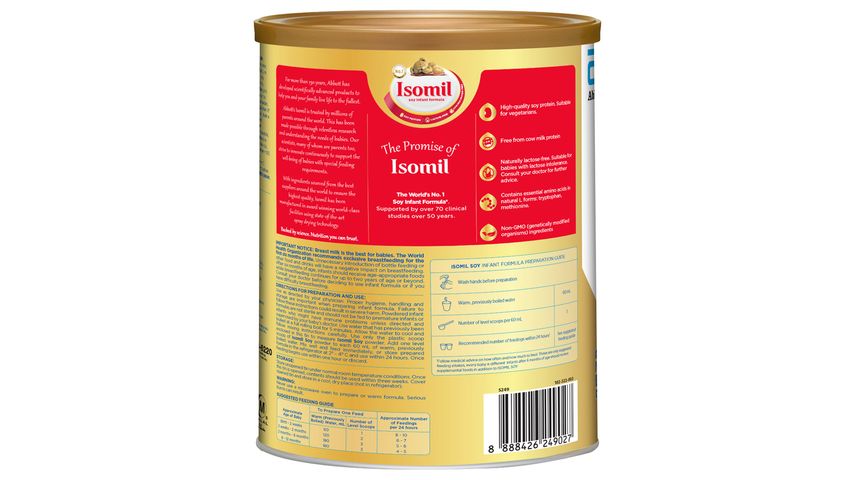 Isomil Stage 1 Soy Infant Formula (0-6 Months) 850g