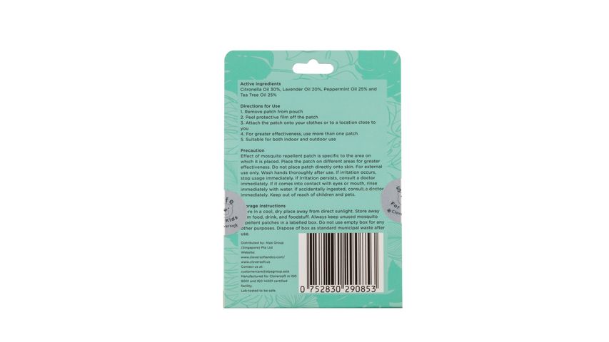 Cloversoft Mosquito & Garden Insects Repellent Patch 10s