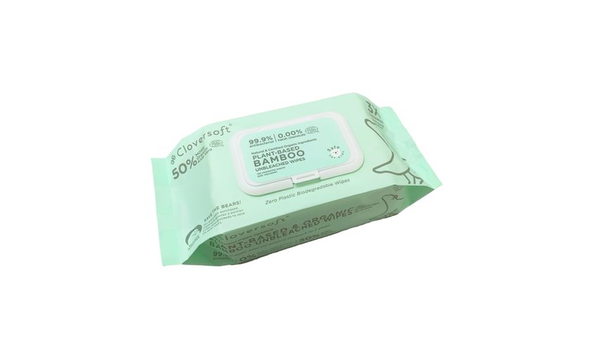 Cloversoft Antibacterial Organic Wipes 100s