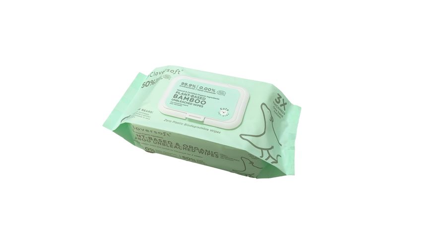 Cloversoft Antibacterial Organic Wipes 100s