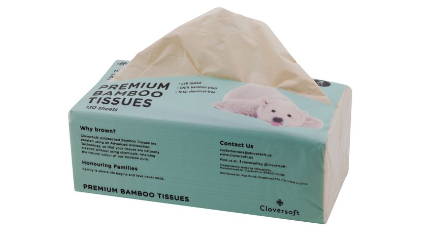 Cloversoft 3Ply Bamboo Tissues Soft Box 4 x 150s