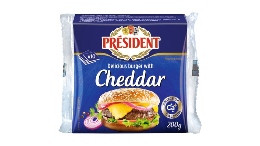 President Brand Burger Sliced Cheese 200 g
