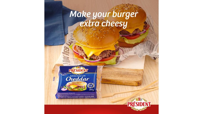 President Brand Burger Sliced Cheese 200 g