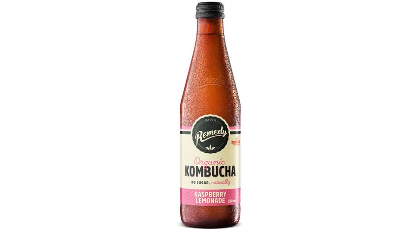 Remedy Kombucha Raspberry Lemonade Bottle 330ml