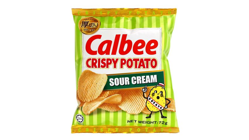 Calbee Crispy Potato Chips Sour Cream 72g