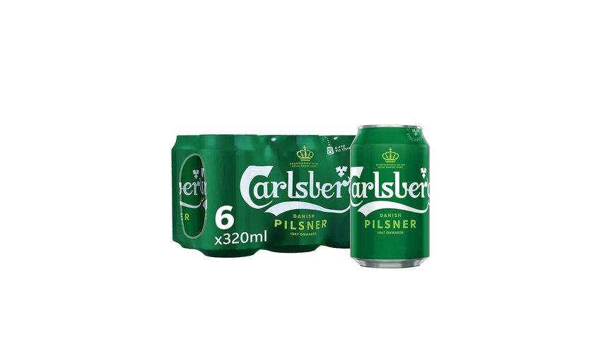 Carlsberg Danish Pilsner Beer Can 6s x 320ml
