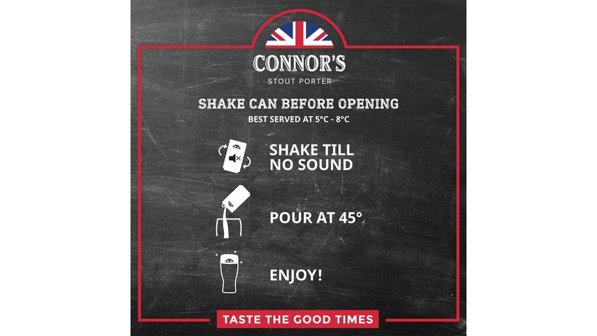Connor's Stout Porter Draught Can 4s x 490ml