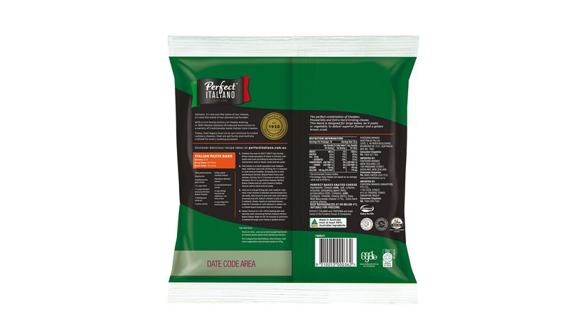 Perfect Italiano Grated Perfect Bakes Cheese 450g