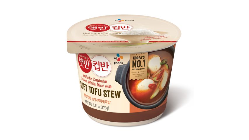 CJ Cupbahn Cooked White Rice with Soft Tofu Soup 173g