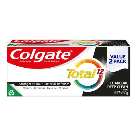 Colgate Total Toothpaste - Charcoal Deep Clean 150g x 2