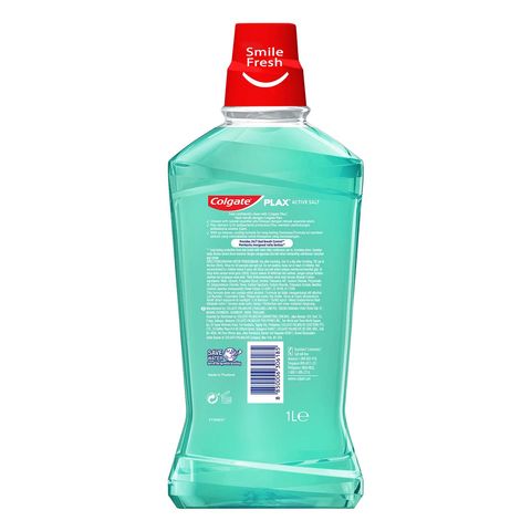 Colgate Plax Non-Alcohol Mouthwash - Active Salt 1L