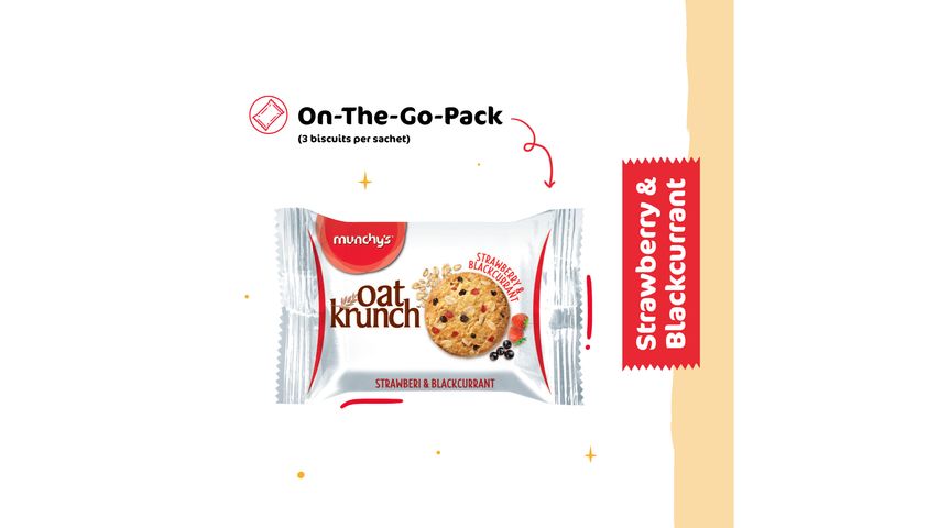 Munchy's Oat Krunch Strawberry & Blackcurrant Cookie 208g