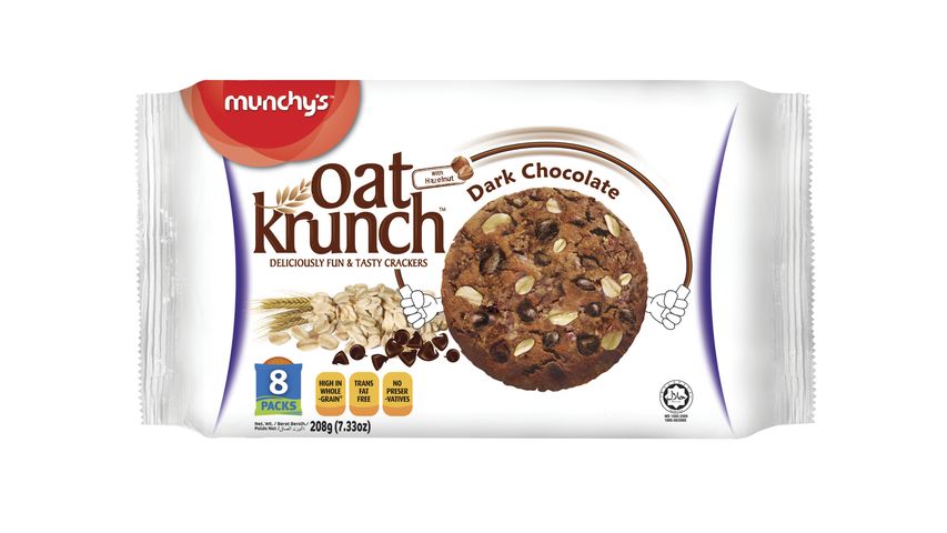 Munchy's Oat Krunch Dark Chocolate Cookies 208g