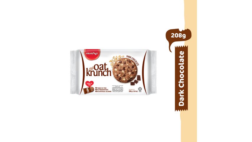Munchy's Oat Krunch Dark Chocolate Cookies 208g