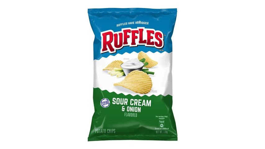 Ruffles Sour Cream and Onion Potato Chips 170g