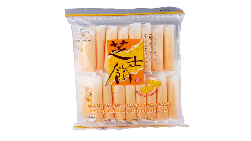Want Want Cheese Rice Crackers Biscuits 96g