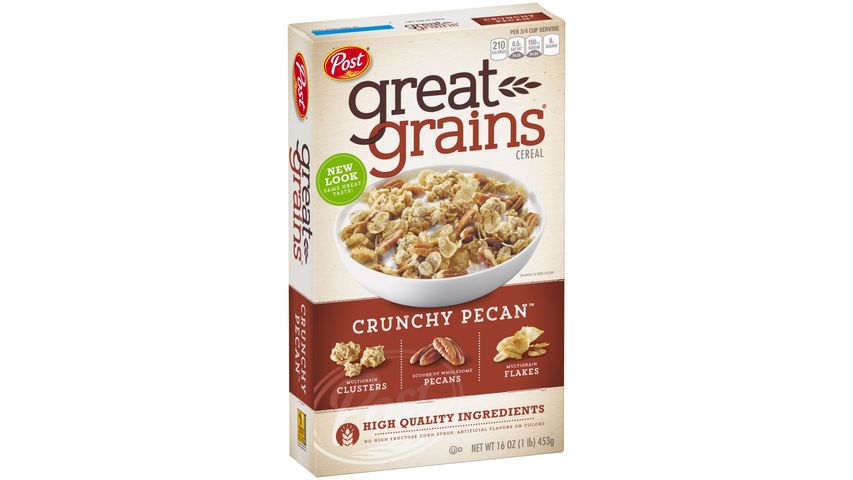 Post Selectsgreatgrains Crunchy Pecans Wholegrain Cereal 453g