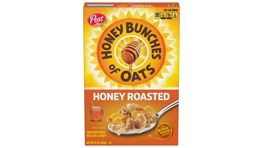 Post Honey Bunches of Oats Honey Roasted Whole Grain Cereal 340g