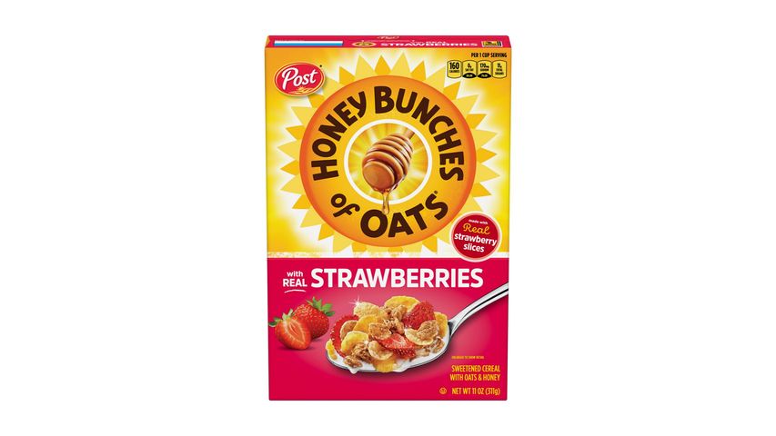 Post Honey Bunches of Oats with Real Strawberries Whole Grain Cereal 311g