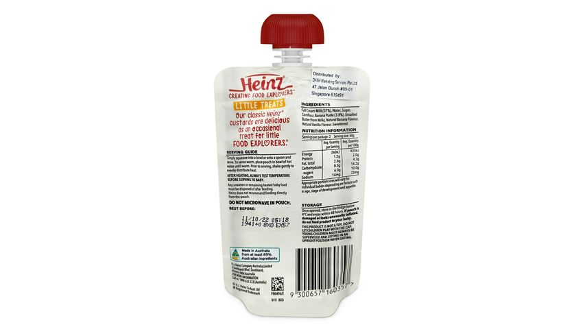Heinz Banana Custard Baby Food Pouch (6+ Months) 120g