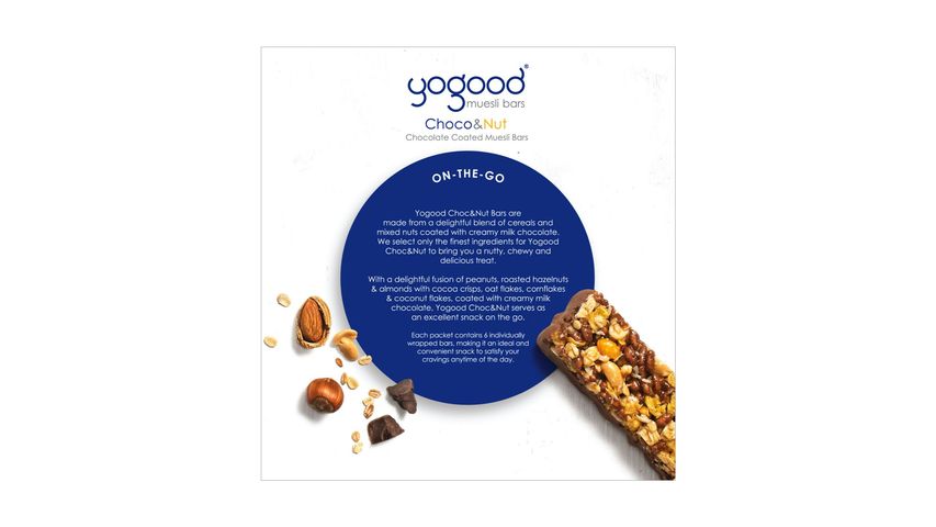 Yogood Chocolate & Nut Muesli Bar 6s x 23g