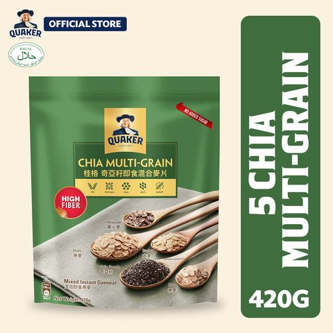 Quaker Oats Chia Multigrain Mixed Instant Oatmeal 420g