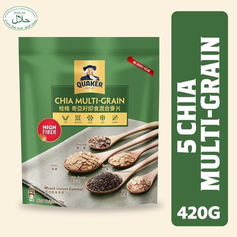 Quaker Oats Chia Multigrain Mixed Instant Oatmeal 420g