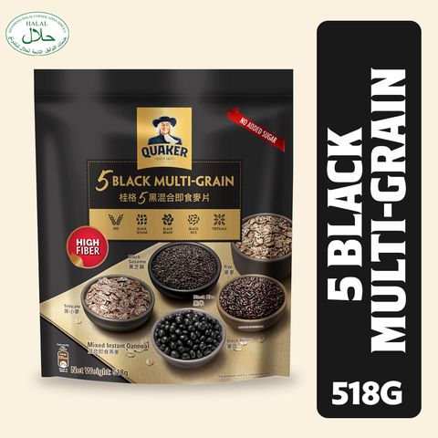 Quaker Oats 5 Black Multigrain Mixed Instant Oatmeal 518g