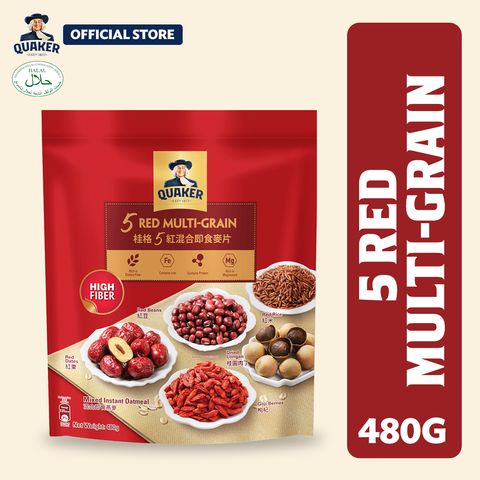 Quaker Oats 5 Red Multigrain Mixed Instant Oatmeal 480g